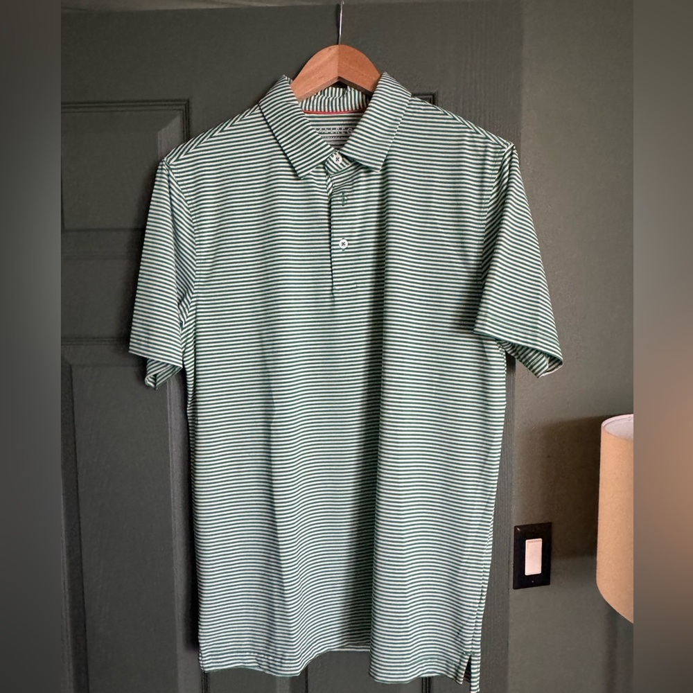 Green Striped Polo